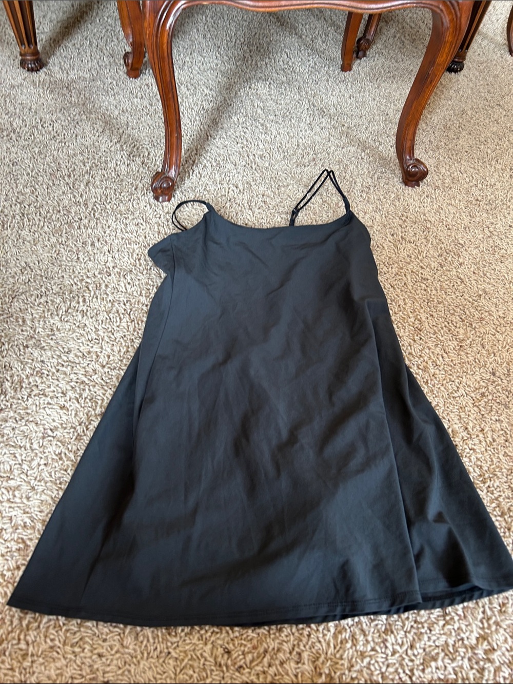 Black Athletic Dress with Spaghetti Straps